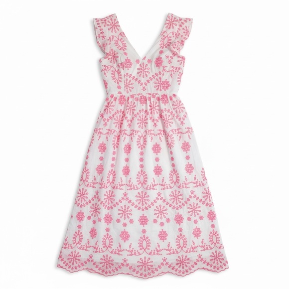 Lilly Pulitzer Lillyanne Midi Dress Karmic Coral Size 2 NWT - Picture 2 of 11